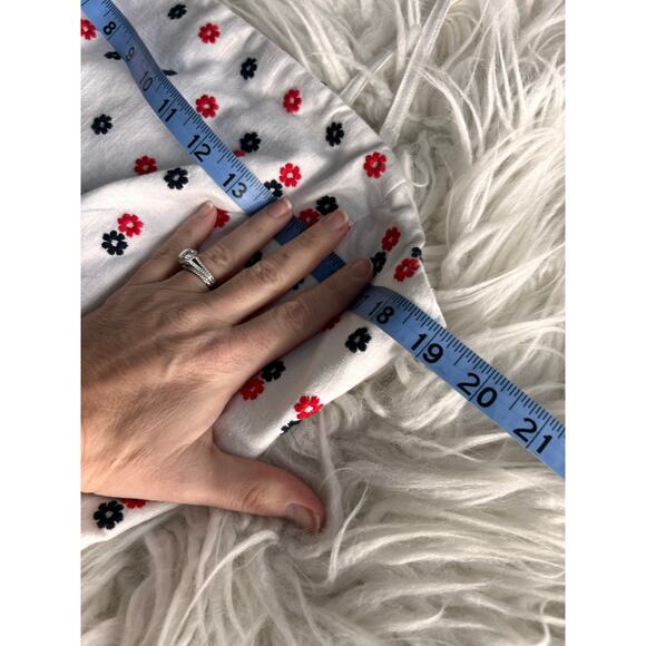 NWT Ann Taylor Womens Floral Embroidered Smocked Back Flare Dress White Size 10P - Picture 12 of 13